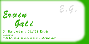 ervin gali business card